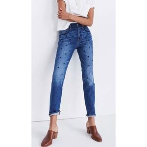 MADEWELL High Rise Beaded Slim Boy Jean